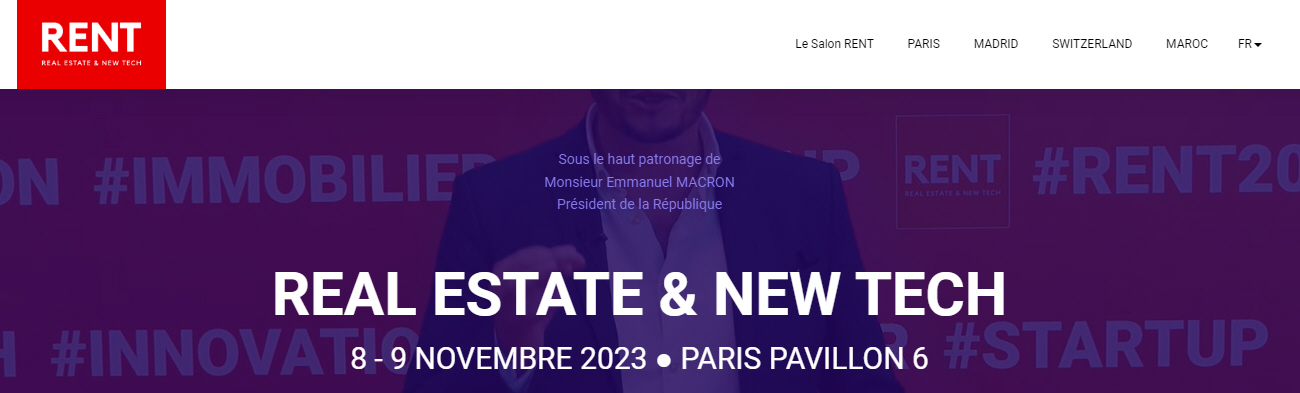 Salon Immobilier RENT à Paris du 8 au 9 novembre 2023 Salon Immobilier RENT à Paris du 8 au 9 novembre 2023