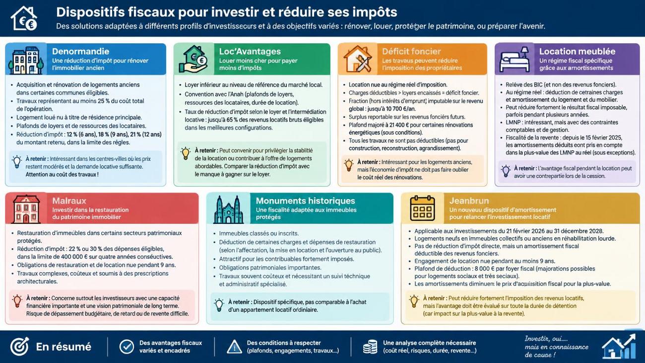 Tous les dispositifs fiscaux pour investir et réduire ses impôts