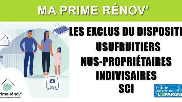 MaPrimeRénov' n'est pas accessible à tous, usufruitiers, nus-propriétaires, indivisaires, SCI : exclus du dispositif